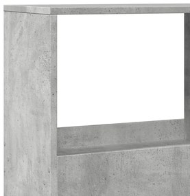 betonszürke szerelt fa könyvespolc 100 x 33 x 155,5 cm