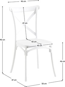 Rakásolható szék, fehér, SAVITA