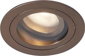 Modern süllyesztett spotlámpa sötét bronz forgatható és dönthető IP44 - Chuck