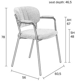 Fehér étkezőszék szett 2 db-os Jolien – White Label