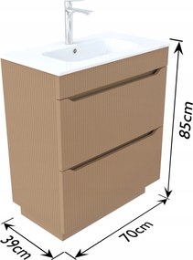 70 Kasmír mosdó alatti szekrény 2 fiókkal Omeble.