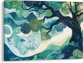 Kép – Az életfa zöld lombkoronája (70x50 cm)