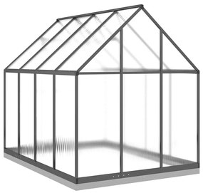 antracitszürke alumínium melegház alapvázzal 224x169x202 cm
