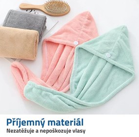 Gyorsan száradó turbán felnőtteknek - rózsaszín