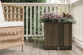 Keter Deco Square virágcserép 45,5 x 45,5 x 45,5 cm, barna