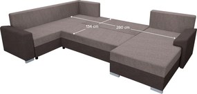 Univerzális ülőgarnitúra, sötétbarna/világosszürke Taupe, ANDRES U UNI