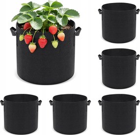 5x Táska Filczsák Öko Burgonya Termesztéshez Virágtartó 25*30CM