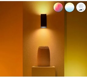 WiZ -LED RGBW Dimmelhető fali lámpa UP&DOWN 2xGU10/4,7W/230V fekete Wi-Fi