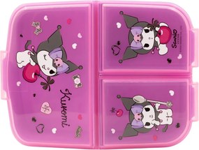 Hello Kitty Kuromi több rekeszes uzsonnás doboz, szendvicsdoboz
