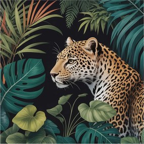 Matt Fotótapéta Flizelin Falra Egzotikus leopárd 250x250 Ragasztó