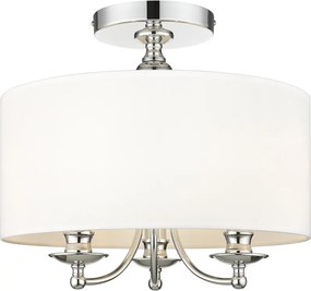COSMOLIGHT C03466CH-WH ABU DHABI Ernyős Mennyezeti Lámpa Fehér, Króm E14 IP20