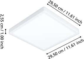 Eglo 901379 - FUEVA-Z RGBW LED fényerőszabályozható füstszínű mennyezeti lámpa, LED/13,5W/230V, Ø 29,5 cm, IP44, fehér