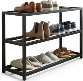 Állvány Szekrény Cipőtartó polc 3 szintes Loft ipari rendszerező 80cm