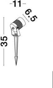 Kültéri Növényvilágító Lámpa Fekete NOVA LUCE 9271492