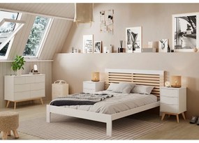 Fehér alacsony komód 120x83 cm Campus – Marckeric