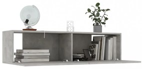 betonszürke szerelt fa TV-szekrény 120 x 30 x 30 cm