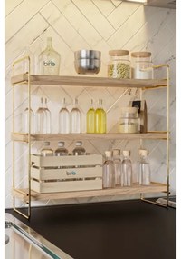 Polcrendező 45x40 cm arany/barna