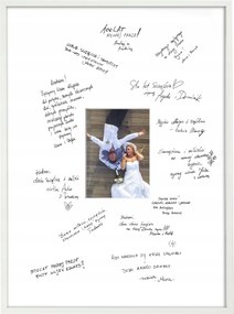 Esküvői ajándékkeret fehér 50x70 cm