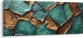 Kép - Zöld-arany festés (120x50 cm)