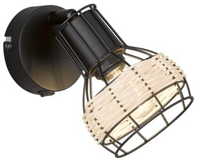 Fekete fali lámpa Straw – Fischer &amp; Honsel