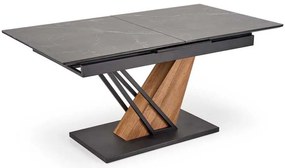 Sterzo étkezőasztal 140-180 x 90 cm, fekete / arany tölgy