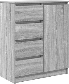 vidaXL szürke sonoma szerelt fa tálalószekrény fiókos 71x35x84 cm
