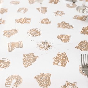 Goldea karácsonyi teflonbevonatú asztalterítő - mézeskalácsok 80 x 80 cm