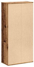 antik fa színű szerelt fa könyvespolc 50 x 25 x 105 cm
