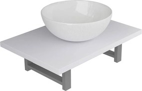 vidaXL 2-részes fehér kerámia fürdőszobai bútorszett