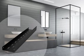 Fürdőszobai polc SF04 60cm black matt