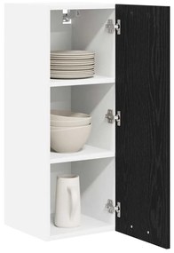 Függő szekrény Riga 2 pcs Fekete tölgy és fehér 30 x 31 x 80 cm