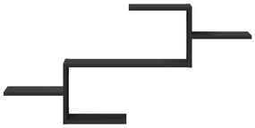 fekete szerelt fa fali polc 104 x 15 x 49 cm