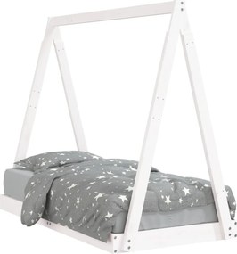 vidaXL fehér tömör fenyőfa gyerekágykeret 70 x 140 cm