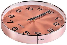 Elegáns Fém Falióra 30 Cm Ezüst és Rose Gold Színekben