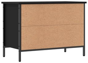 fekete szerelt fa cipőszekrény 69 x 35 x 50 cm