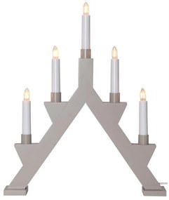 Eglo 410347 - Karácsonyi gyertyatartó ZACK 5xE10/3W/230V szürke