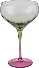 DIVINE koktél pohár 380ml, zöld/pink