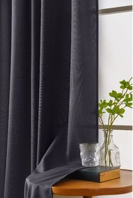 Függöny OXFORD LIGHT 140x250 cm, sötétszürke Felfüggesztés: Hullámos sínszalag