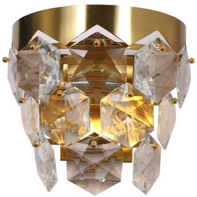 Kristály fali lámpa GRACE 2xE14/40W/230V arany