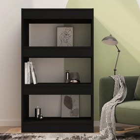 fekete szerelt fa könyvszekrény/térelválasztó 60x30x103 cm