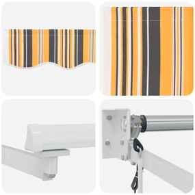Automata Behúzható Napellenző Multicolour Stripe 350x250 cm
