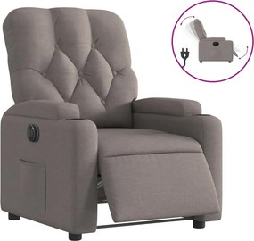 vidaXL tópszínű szövet elektromos dönthető fotel