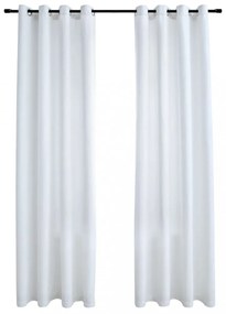 vidaXL 2 db törtfehér sötétítőfüggöny fémgyűrűkkel 140 x 225 cm