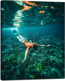 Vászonkép Emberek Búvár az óceánban 40x50 cm