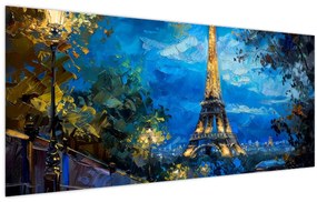 Kép - Olajfestmény az Eiffel-toronyról (120x50 cm)