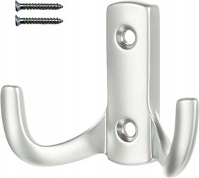 Törölközőtartó akasztó dupla Matt Króm ruhaakasztó