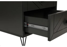 Éjjeliszekrény LUNA 55x50 cm antracit/fekete