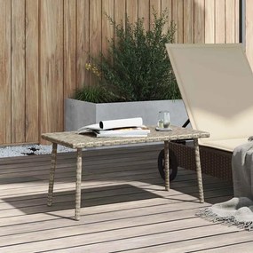 téglalap polyrattan kerti dohányzóasztal 80x40x37cm