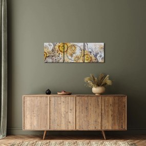 Kép - Napraforgó a falban (órával) (90x30 cm)