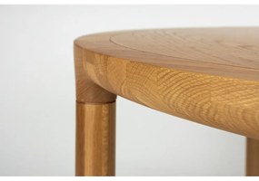 Kerek étkezőasztal tölgyfa dekorral ø 128 cm Storm – Zuiver